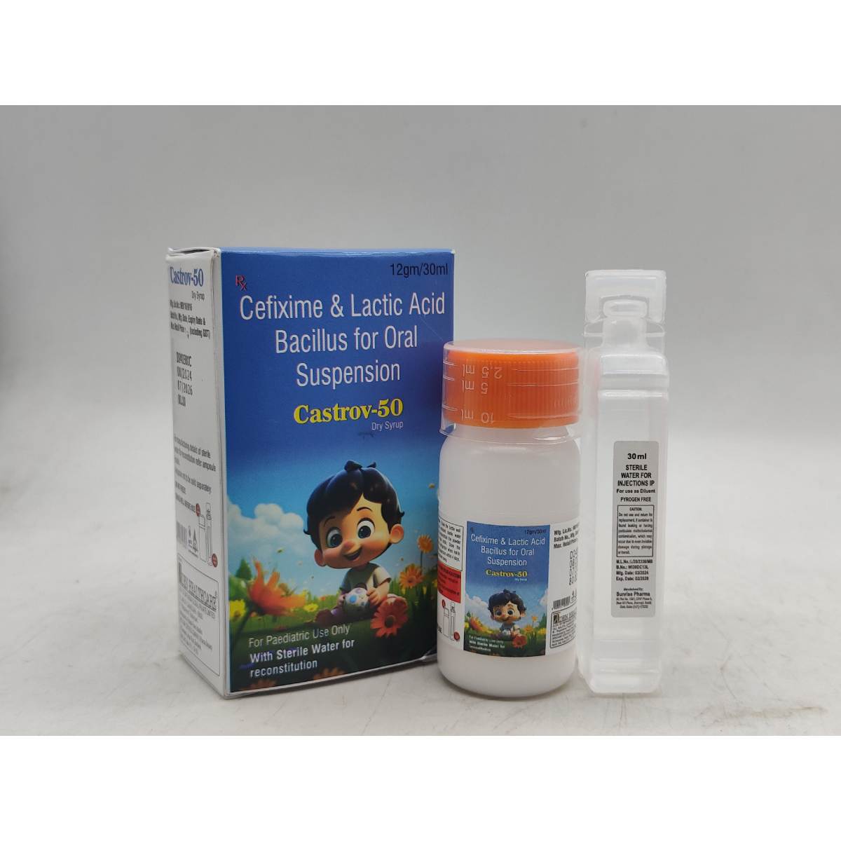 Cefixime and Lactic Acid Bacillus Oral Suspension - CASTROV-50